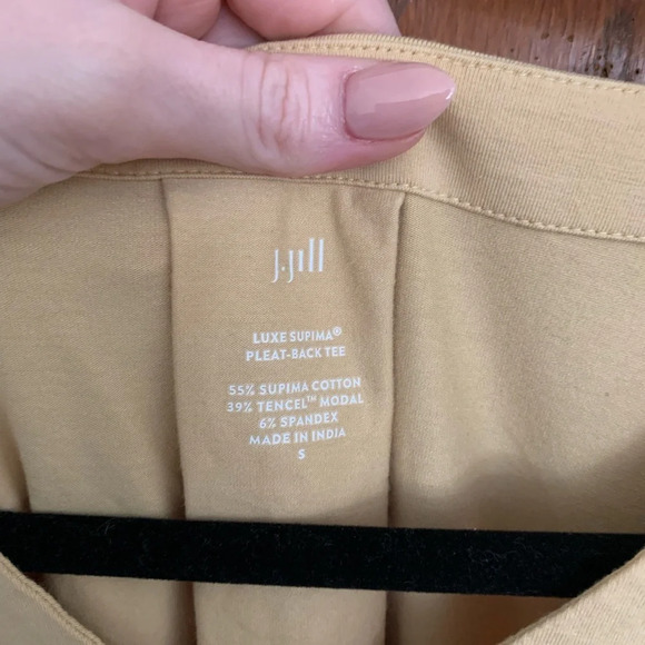 J.Jill Luxe Supima® Pleat-Back Tee - Picture 6 of 9
